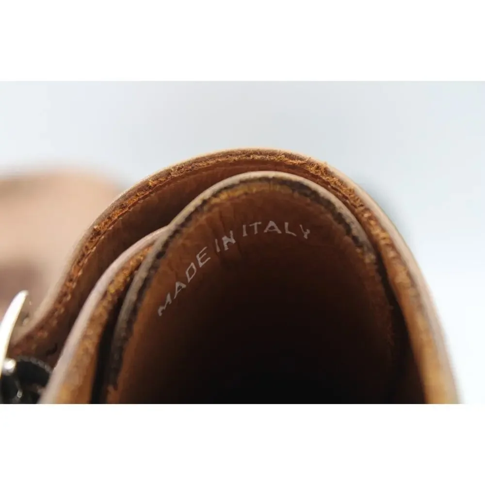 Size 9.5 - Matteo Massimo 8279 Genuine Leather Monk Strap Dress Shoes Italy